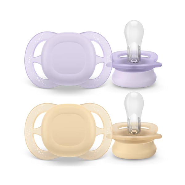 Philips Avent Chupeta Ultra Start Lilás/Amarela 0-2M X2